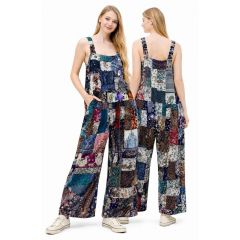 patchwork dungarees